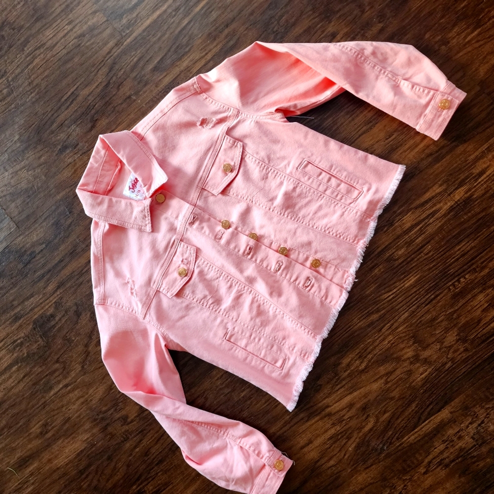 Justice Girls Pink Jean Jacket
